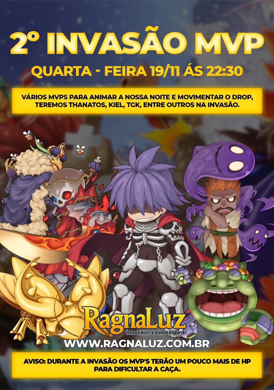 Titulo: Invasão mvp nessa quarta - feira (19/11 às 22:300)